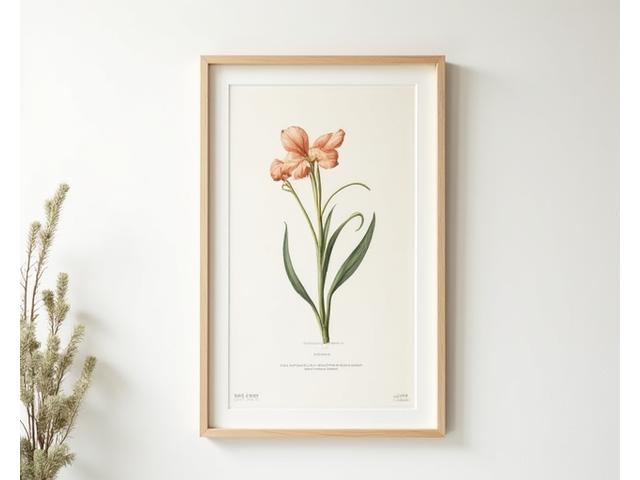 희귀 보타니컬 일러스트가 프린트된 액자