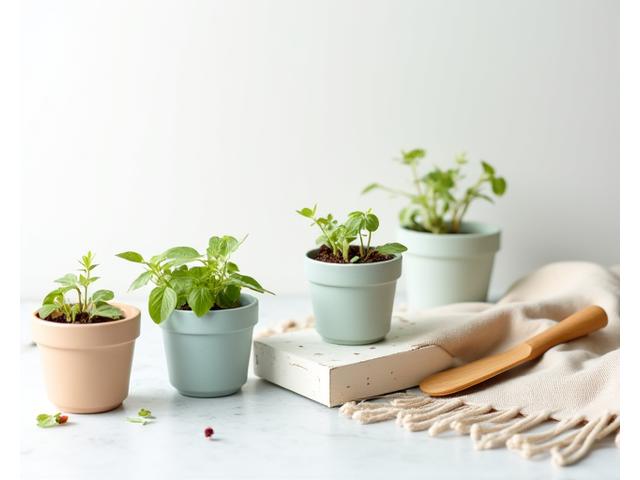 미니 허브 가든 키트와 씨앗 패킷