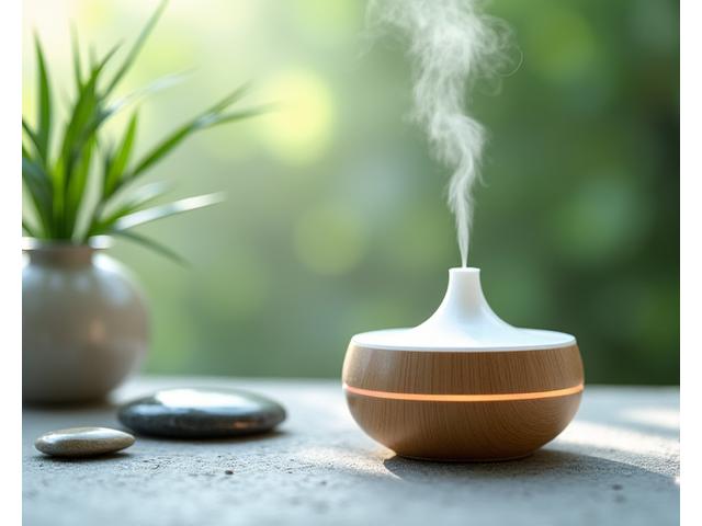 대나무 케이스의 시원한 아쿠아 향 디퓨저